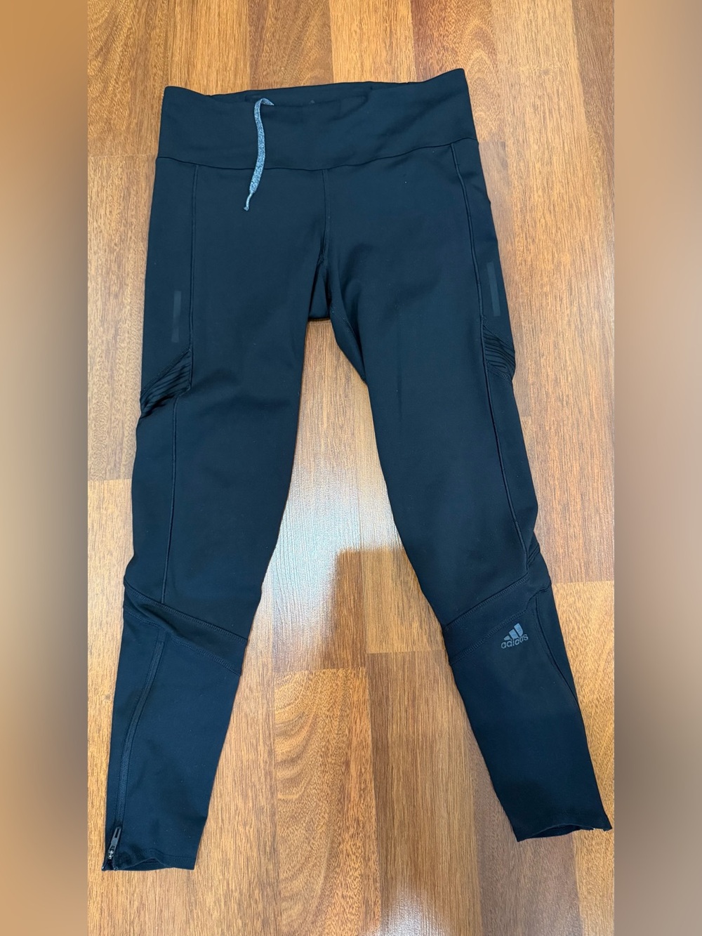 Adidas Black Performance Training Leggings with Subtle Logo